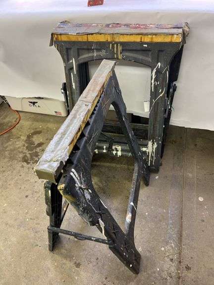 (4) Plastic Folding Sawhorses + 2' Aluminum Step Ladder - Peterson Land