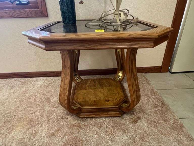 Glass Insert Side Table