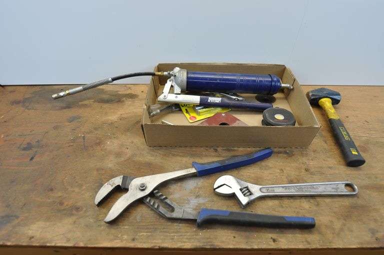 Grease gun, Long-handle Pliers, Adjustable wrenches & more