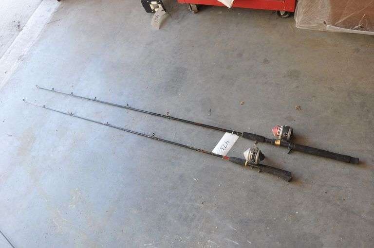 (2) Fishing rods w/Zebco Reels