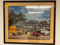 Coca-Cola Framed Pictures + 2 Small Tins