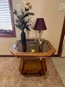 Glass Insert Side Table