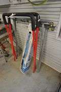 (2) Folding Padded Prep Stands + Part Roll Blue Sheeting