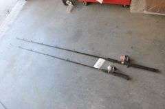(2) Fishing rods w/Zebco Reels