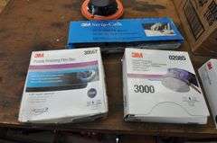 Pneumatic Sander & Discs, Strip caulk, Misc Automotive 12v items.