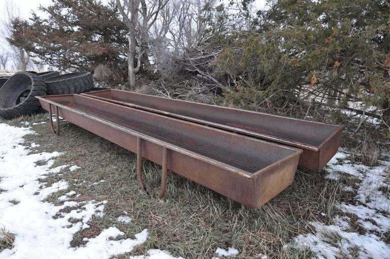 (2) 20' Steel Feed Bunks