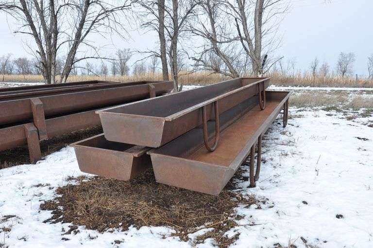 (3) 20' Steel Feed Bunks