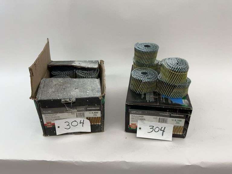 (2) Boxes Coil Framing Nails