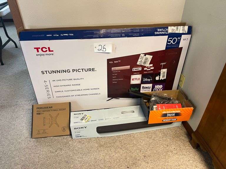 NEW TCL Roku TV 50" Flat Screen TV & More