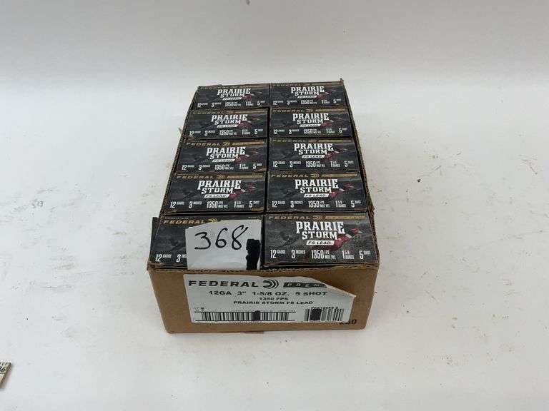 (250) Rounds Prairie Storm 12 ga 3" 5-Shot Shells