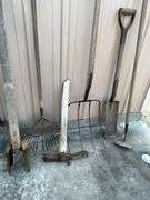 Post Hole Digger W/ Assorted Hand Tools