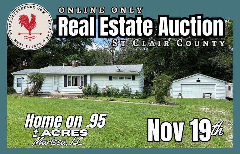ONLINE REAL ESTATE AUCTION - Home on .95 ± Acres in Marissa, IL 