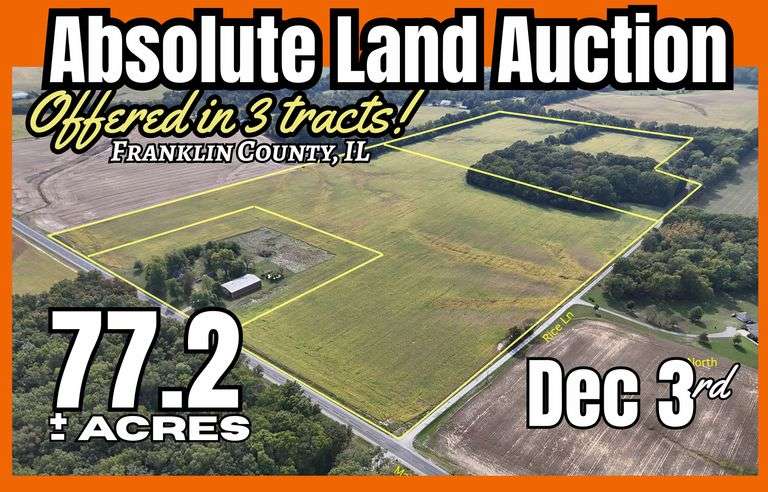 Absolute Land & Home Auction – 77± Acres | Franklin County, IL
