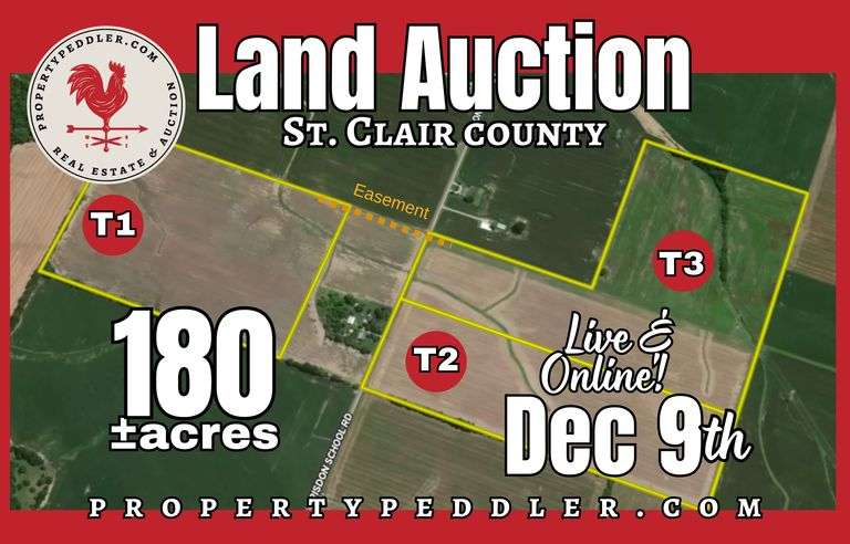 Land Auction: 180 ±acres in St Clair County, IL 