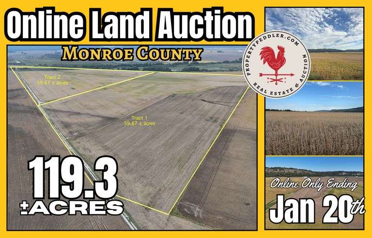Online Auction – 119.34 +/- acres – Monroe Co. IL