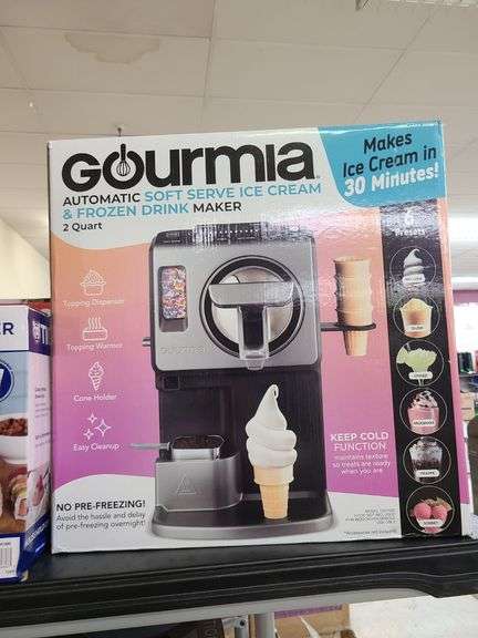Gourmia Automatic Soft Serve Ice Cream Maker & Frozen Drink Maker