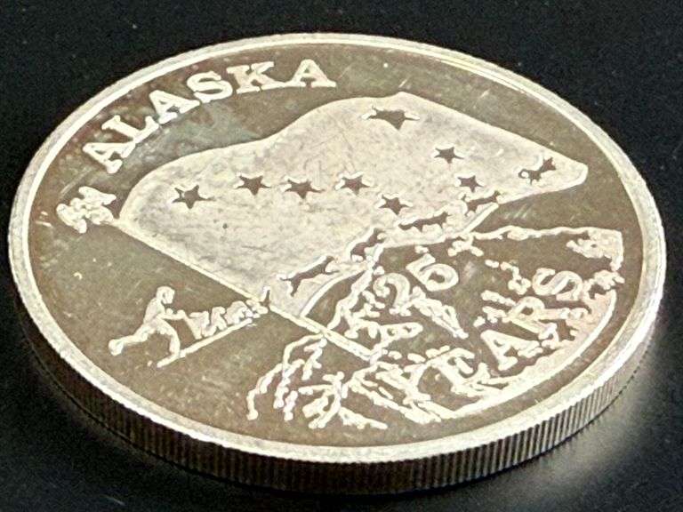 Alaska Fine Silver Coin, 25 Years, JM 999