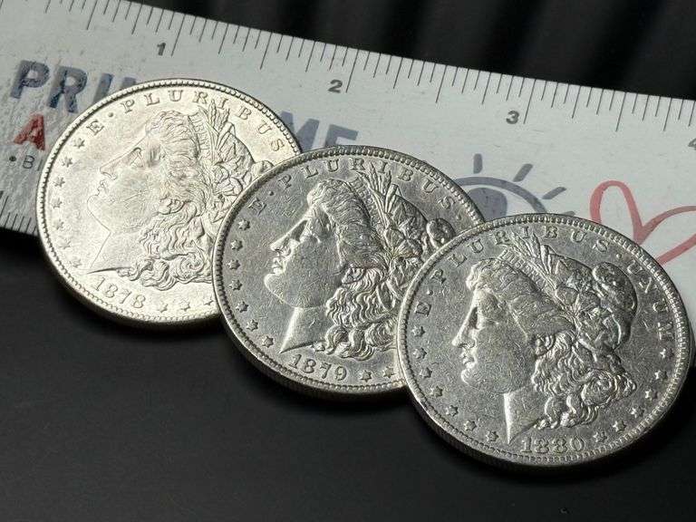 Consecutive Year Morgan Silver Dollars Group 3