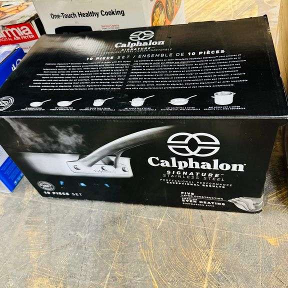 1) Calphalon Signature 10 Pc Stainless Steel Pan Set
