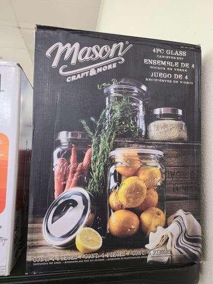 Mason 4pc Glass Canister Set