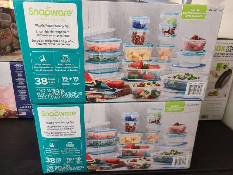 2) Snapware Plastic Food Storage Sets
