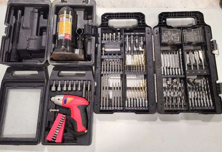 Bottle Jack, Drive Bit Kit, Screwdriver Kit