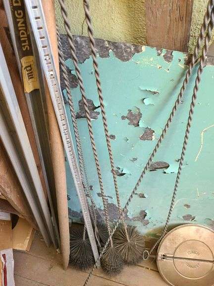 2) Flue Dampers, Chimney Brushes, Metal Plates, Sliding Door Tracks