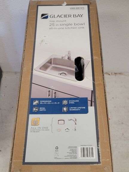 Glacier Bay Single Bowl Kitchen Sink