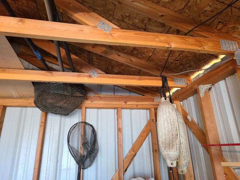 Boat Fenders, 2) Fishing Nets, Oars