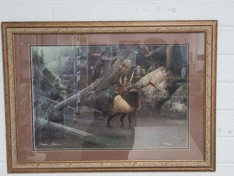 Elk in River by Hayden Lambson