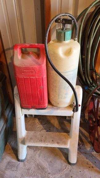 Step Stool, Sprayer, Lantern