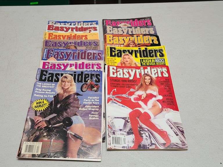 12) 1990s Easyriders Adult Magazines - Prime Time Auctions, Inc.
