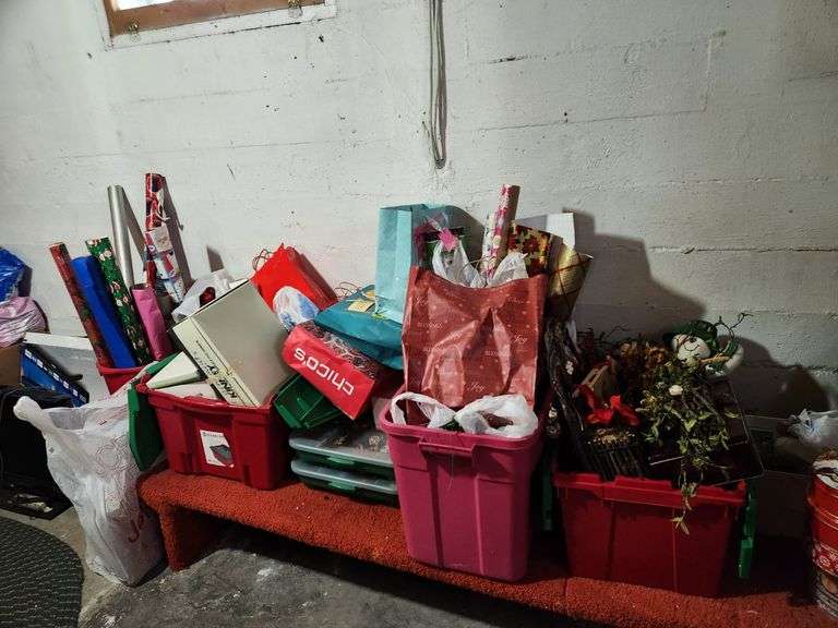 Contents of Shelf (Assorted Christmas Supplies)