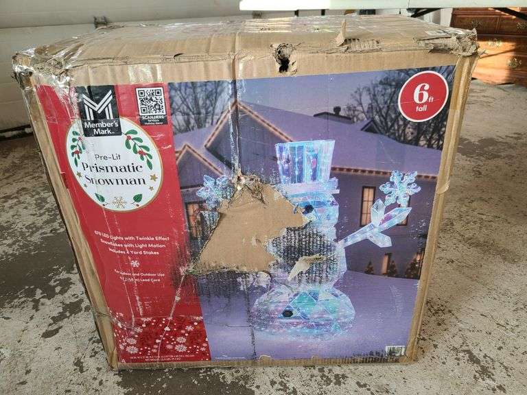 Pre-Lit Prismatic Snowman