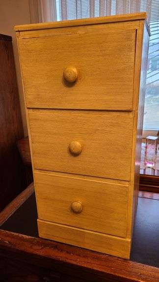Three Drawer Side Table, Three Drawer Low Chest