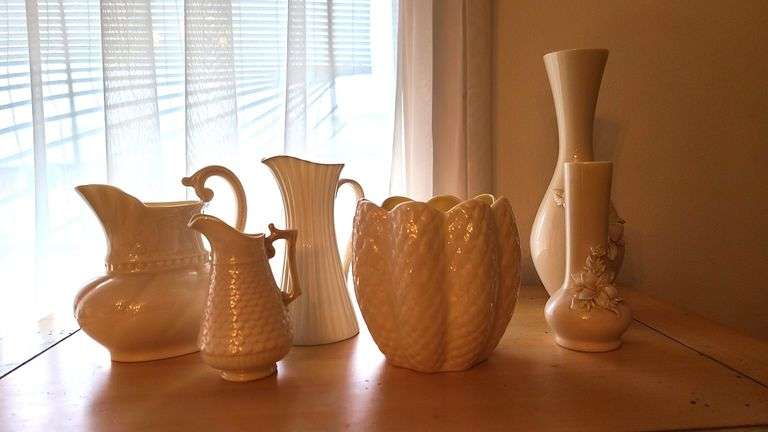 2) Vases, 3) Pitchers, Planter