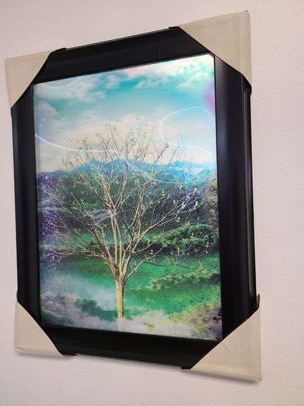 Framed Lenticular 3D Four Seasons Tree Wall Art