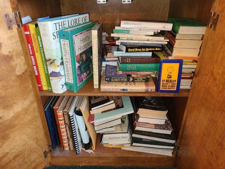 Large Contents of Cabinet: Records, Books