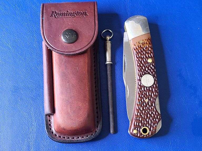 Remington Pocket Knife with Sharpening Steel and Sheath