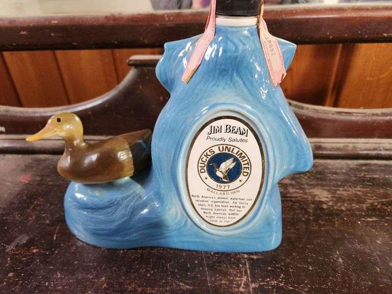 1977 Jim Beam Ducks Unlimited Mallard Henn Decanter