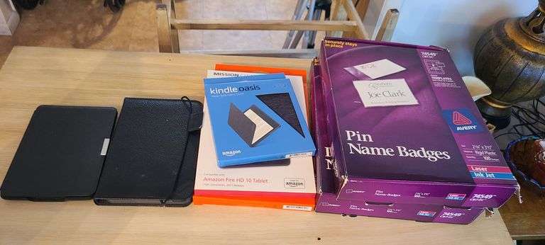 2) Amazon Kindle, 3) Cases, Construction Paper
