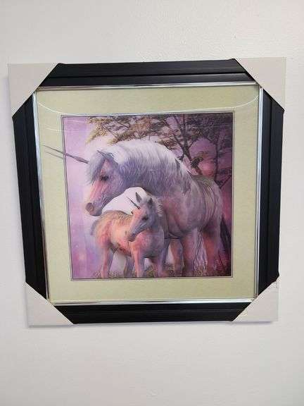 Framed Lenticular 3D Unicorn Wall Art