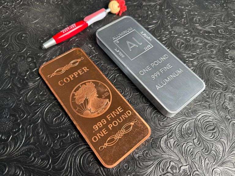 1 lb Copper, 1 lb Aluminum Bars