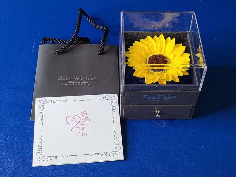 Sunflower Best Wishes Gift Box with "You Are My Sunshine" Necklace