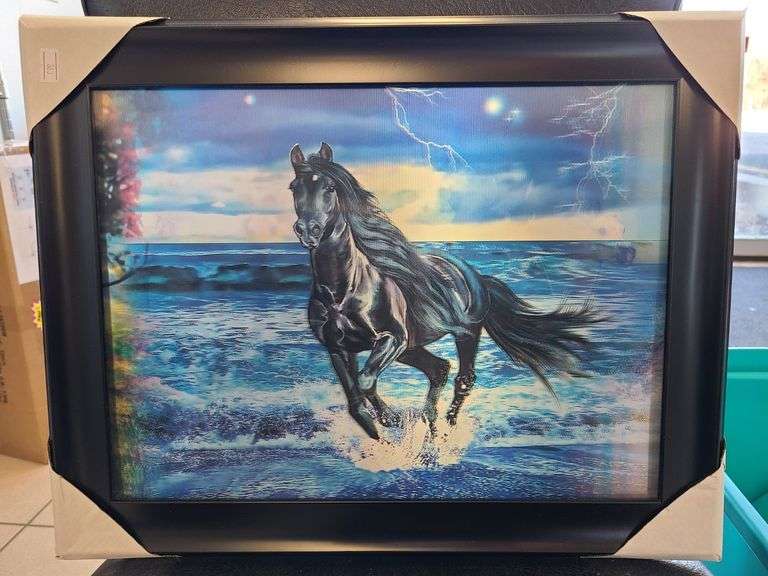 Framed Lenticular 3D Horses Wall Art