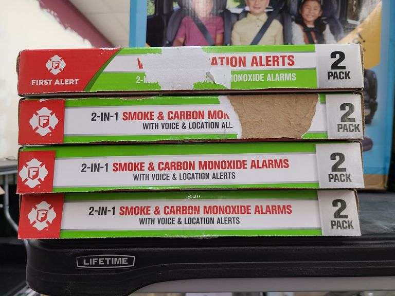 4) First Alert 2pk Smoke & Carbon Monoxide Alarms
