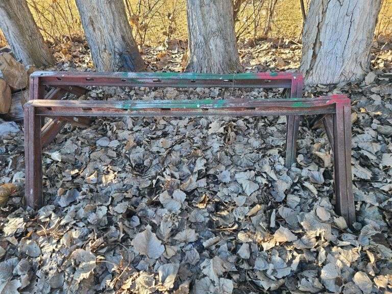 2) Handcrafted Metal Saw Horses, Motor*