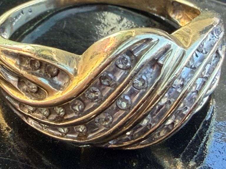 Gold and Diamond Ring, 10K