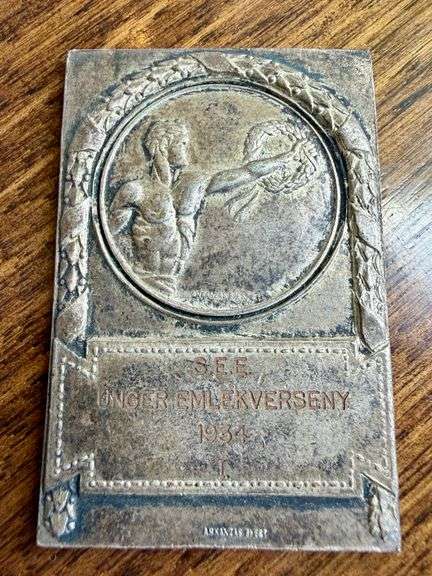 1934 Athletics Medal – First Place | Art Deco Bronze Sports Award