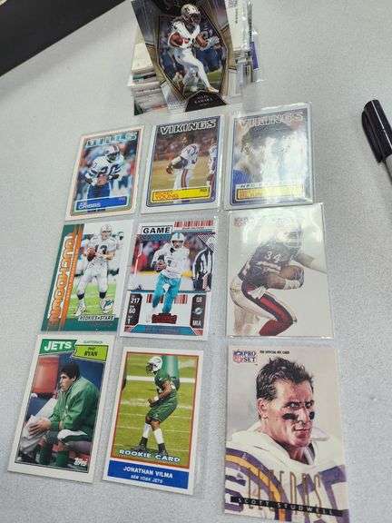 Football Card Stack Stack of Assorted Collectible Football Cards - Prime Time Auctions, Inc.